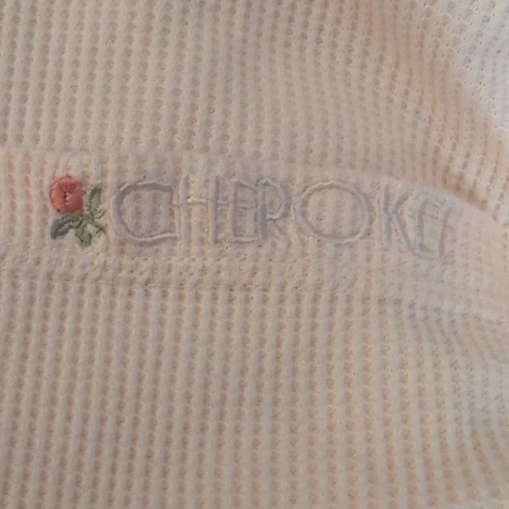 Cherokee Plus Vintage 90s yellow thermal knit top cottage core‎ size 18/20W - Picture 3 of 7
